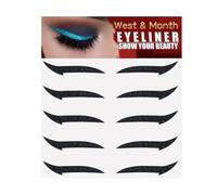 Strisce glitterate per eyeliner da incollare. Stencil autoadesivo istantaneo, 5 paia, strumento eyeliner, adesivi per trucco, glitter e durevoli, per donne e ragazze