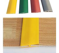 Strisce in Gomma per battiscopa, Ideali per Le Zone di Transizione tra Moquette e Vinile; coperture Flessibili e Antiscivolo per Fessure in Case, uffici e scuole; Colore Giallo; Lunghezza a