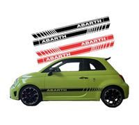 Strisce Laterali Adesive - Compatibili con Fiat 500 Abarth - Nero Opaco - Vinile Oracal 651