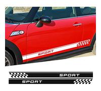 Strisce laterali porta Adesivo Sport Checker Flag, per MINI Cooper One S Countryman R60 Paceman R61 F55 F56 R56 R50 R53 Car Styling