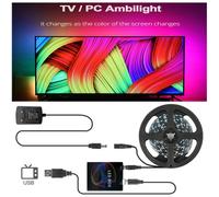 Strisce LED a colori variabili, alimentate tramite USB, ad alta luminosità, flessibili, a risparmio energetico, ideali per la decorazione di casa,