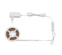 Briloner Leuchten - Striscia LED autoadesiva, 5 m, con interruttore on/off, 16,5 Watt, 150 LED bianco, IP20, 2261-150P, 500 x 0,8 x 0,2 cm