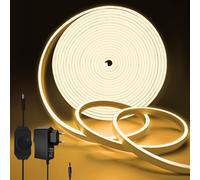 STRISCE LED NEON 10M 24V BIANCO CALDO 3000K ESTERNO 120LED/M PER ILLUMINAZIONE
