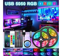 Strisce LED RGB 5050 USB Bluetooth App Control Flessibili per TV e Decorazione