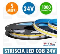 STRISCIA 2100 LED 2835 COB NATURALE 5 METRI NON IMPERMEABILE 24V VT-2835IP20421COB-LED2668 V-TAC