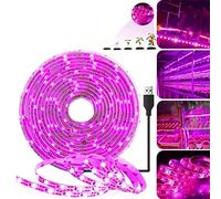 Strisce luminose a LED, impermeabili, a spettro completo, USB, 4 m, 240 LED, lampada flessibile per coltivazione di piante grasse, piante grasse, idroponiche, serre, giardinaggio