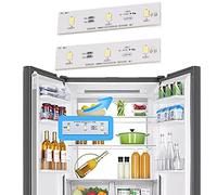 Strisce Luminose a LED per Frigorifero da 2 Pezzi, Strisce Luminose a LED per Congelatore, Strisce Luminose a LED per Frigorifero, Sostituzione per la Casa con Chip LED SMD DC12V