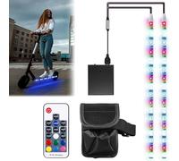 Strisce luminose per monopattino elettrico, barra luminosa RGB per monopattino elettrico con telecomando, striscia LED impermeabile per skateboard, scooter, feste e decorazioni Xiaomi-m365