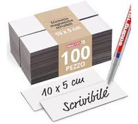 Strisce magnetiche Magstick 100 pezzi I 10 x 5 cm I scrivibili per etichettatura etichette magnetiche cancellabili riutilizzabili strisce adesive schede magnetiche per lavagna Kanban Scrum I mag154