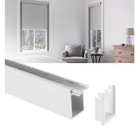 Strisce oscuranti a forma di U, Strisce di blocco della luce con canale a U in lega di alluminio multicolore, confezione da 2, 20 x 100 cm(White 2 Pcs)