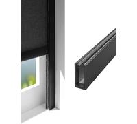 Strisce oscuranti a profilo a U, Strisce blocca luce con canale a U for tende a rullo multicolore 15 L x 100 A cm(Schwarz)
