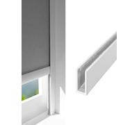 Strisce oscuranti a profilo a U, Strisce blocca luce con canale a U for tende a rullo multicolore 15 L x 100 A cm(White)