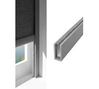 Strisce oscuranti a profilo a U, Strisce blocca luce con canale a U in alluminio for tende a rullo multicolore 15 L x 100 A cm(Grey)