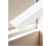 Strisce oscuranti a profilo a U, Strisce oscuranti for finestre con canale a U, for bloccare la luce, autoadesive, in PVC multicolore, 20 L x 100 A cm(White)