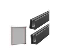 Strisce oscuranti for tende, strisce for da finestra, guida laterale, bordo oscurante for for camper/hotel/cameretta/cantina(Black,26inch/66cm)