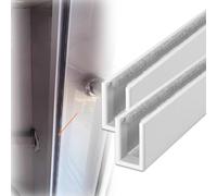 Strisce oscuranti per fessure delle tende Bloccanti Della Luce per I Lati Delle Tende, Kit di Oscuramento Laterale per Finestre A Forma, Tracce Del Tempo Assonnato(White-2 packs,65 in (165.1 cm))