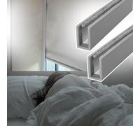 Strisce oscuranti per tende a rullo, guide laterali con canale a U, per tende da finestra, per cameretta dei bambini, 2 pezzi, 86 cm, perfette per il buio totale