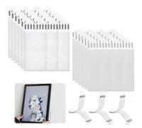 Strisce per appendere quadri, 24 paia (48 strisce), mediamente resistenti, senza chiodi, nessun danno, adesivo da parete, per cornici fotografiche, poster