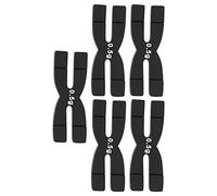 Strisce per Bilanciare Il Peso della Racchetta da Tennis Nastri in Silicone Resistente a Forma di H Migliore stabilità e Supporto per L'allenamento del Braccio 5 Pezzi (Black)