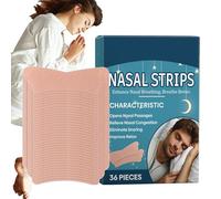 Strisce per il respiro per russare e dormire | 36 strisce nasali per respirare e dormire | Cerotti nasali per ventilazione, cerotti nasali per un sonno migliore, cerotti respiratori per alleviare la c