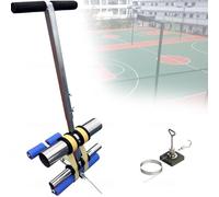 Strisce per linee multi-superficie, applicatore di nastro preciso per campi sportivi e magazzini, larghezza massima 14 cm, con kit cerchio e rulli neri