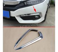 Strisce per sopracciglia cromate per fendinebbia anteriore per auto per Honda Civic Sedan Coupe 2016 2017 2018 accessori