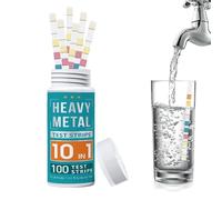Strisce per tester per piscina - Kit di analisi 'acqua 10 in 1 | Strisce reattive per potabile | Confezione da 100 per, acdqua del rubinetto, rileva tossine, residui batterici, equilibr
