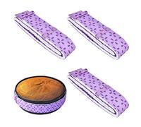 Strisce per Torte, 3 Pezzi Strisce di Torta, Strisce per Tortiera Cuocere Teglia Regolabile, Bake Even Strip Super Assorbente, Strisce Uniformi Cottura Cuocere Strisce Protettive per Cucinare