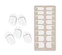 Strisce Per Unghie In Gel Semi - Adesivi Per Smalto Francese | Gli Involucri Di Gel Funziona Con La Luce UV Per Chiodi A Casa, Impacchi, Adesivi, Luce Richiesta, Qualità Del Salone, Duratura, Fun