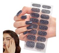 Strisce per unghie in gel semipolimerizzato, Strisce per gel per unghie,Impacchi per in | Involucri per semi polimerizzati per donne di smalto glitter Adesivi per smalto auto