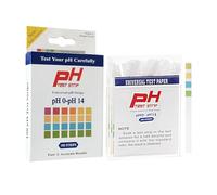Strisce pH universali 100pcs Cartine Test Acqua con intervallo completo 0 a 14, Test PH rapido per piscine acqua potabile, laboratori, acquari, palestre