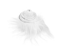 Strisce Pretagliate Sintetica Peluche 5 ×180 cmTessuto in Pelliccia Barba Finta per Gnomi Soffice Pelliccia Artigianale Barba per Gnomi di Babbo Natale Nano Cosplay Decorazione Fai Da Te (Bianco)
