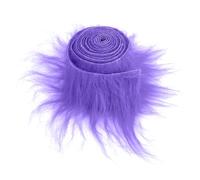 Strisce Pretagliate Sintetica Peluche 5 ×180 cmTessuto in Pelliccia Barba Finta per Gnomi Soffice Pelliccia Artigianale Barba per Gnomi di Babbo Natale Nano Cosplay Decorazione Fai Da Te (Viola)