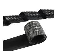 Strisce Protezione Universali in Fibra Carbonio per Battitacco Bagagliaio Protezione Paraurti Posteriore Modanature Gomma Rivestimento Decorativo Protettore del Bagagliaio(104CM Black Fiber)
