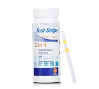Strisce reattive 3 in 1 per piscine e spa, kit di analisi dell'acqua Aideepen da 150 strisce, tester accurato per piscine, pH, cloro residuo, alcali totali nell‘piscina, acquario