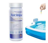 Strisce reattive per piscine e SPA, carta di prova della qualità 'acqua - 50 strisce di carta per test di qualità 'acqua per piscine | Carta per test 'acqua acido-base di cloro residuo per