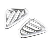 Strisce rifinitura Per Hyundai Per Kona Encino Kauai 2018 2019 2020 Adesivi Copertura Presa Corrente Alternata Anteriore Auto Accessori(2pcs silver)