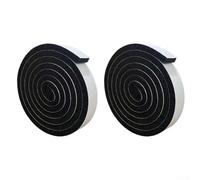 Strisce sigillanti impermeabili e antivento, in spugna, 2 pezzi, tagliate su misura per porte e per migliorare la tranquillità e il comfort interni (nero)