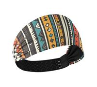 Strisce verticali Boho Retro Raffreddamento Fascia Titolare Elastico Tennis Sweatbands per Yoga Escursionismo Lavaggio viso Pallavolo
