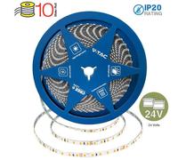 STRISCIA 1200 LED BIANCO CALDO 10MT NON IMPERMEABLIE 24V 8W/MT VT-2835-120-IP20-LED240806 V-TAC