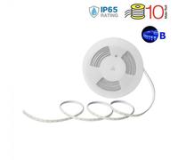 V-TAC Strip LED 220V Blu Chiaro SMD2835 10.5W/m 10m 120 LED/m con Spina IP65 10mm