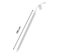 Striscia 144 LED barra luminosa rigida copertura opaco profilo in alluminio 1 mt 12V sottopensile cucina luce bianco freddo caldo naturale (Luce bianca fredda)