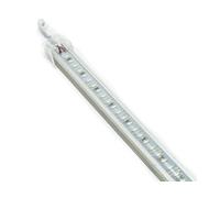 Striscia 144 LED barra luminosa rigida profilo in alluminio 1 mt 12V sottopensile cucina copertura trasparente luce bianco freddo caldo naturale (Luce bianca fredda)