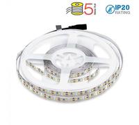 V-TAC Striscia Led da Interno SMD 3528 8W - 5 Metri - Strisce LED Adesiva per Casa, Cucina, Camera, Ambienti Interni - Luce Bianca Fredda 6500k - Nastro LED Luminoso 800 Lumen - Alimentata 12V