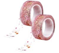 Striscia a 2 rotoli, nastro adesivo trasparente in PVC, impermeabile, per lavelli da cucina, bagno, vasca da bagno (set #1)