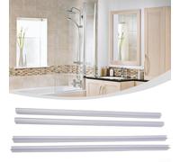 Striscia a bolle impermeabile semicircolare tipo D per porte doccia in vetro da 1 m, realizzata in PVC per agire come barriera d'acqua e movimenti silenziosi della porta (12 mm)