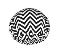 Striscia a zig-zag. Stampa cappello da a con fascia elastica per accessori essenziali per il viaggio in hotel, accessori per la pulizia