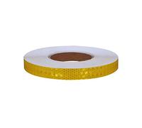 Striscia adesiva di sicurezza autoadesiva pericolo avvertimento colore solido a reticolo cristallo for moto da bicicletta 2 cm * 50 m(Yellow a)
