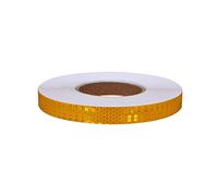 Striscia adesiva di sicurezza autoadesiva pericolo avvertimento colore solido a reticolo cristallo for moto da bicicletta 2 cm * 50 m(Yellow C)