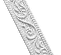 Striscia adesiva per bordo della parete, linea di vita, linea di battiscopa, autoadesiva, bordo in schiuma, impermeabile, 3D, goffrato, autoadesivo, 230 x 5 x 0,4 cm (argento e grigio)